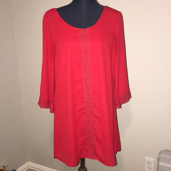 Red Tunic Dress - Picture 2 of 3